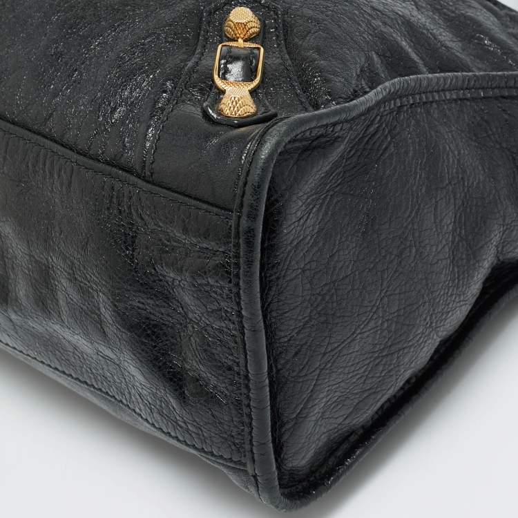 مملوكة مسبقًا Balenciaga Motorcycle City Black Leather Bag