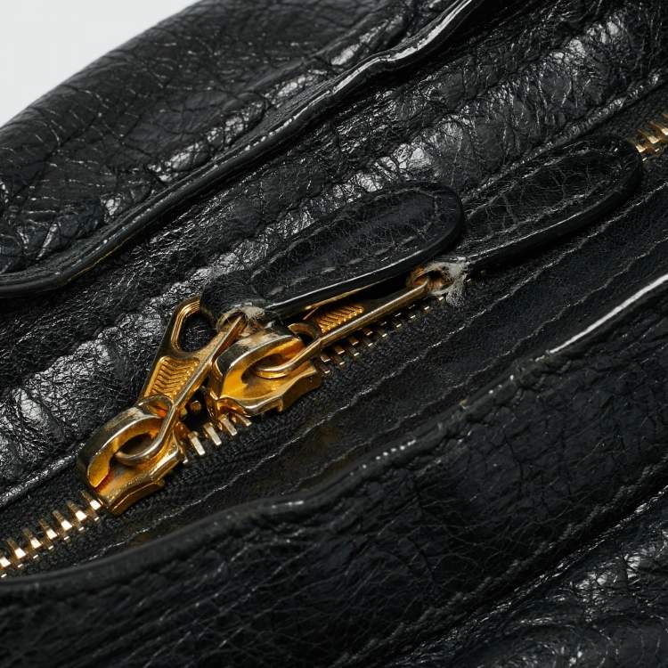 مملوكة مسبقًا Balenciaga Motorcycle City Black Leather Bag