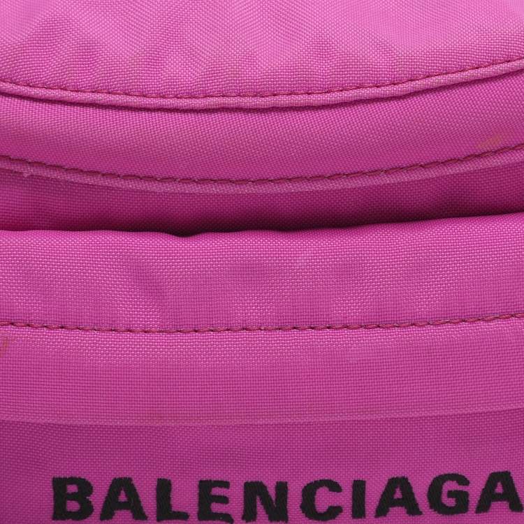 Pre Owned Balenciaga Explorer Pink Nylon Belt Bag
