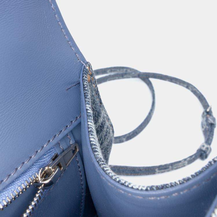 مملوكة مسبقًا Balenciaga Blue Small BB Monogram Denim Hourglass Top Handle Bag