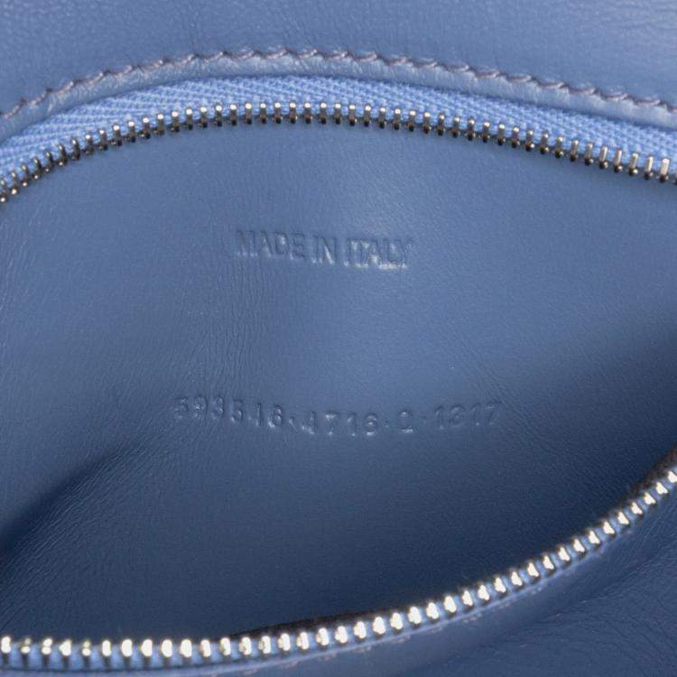 مملوكة مسبقًا Balenciaga Blue Small BB Monogram Denim Hourglass Top Handle Bag