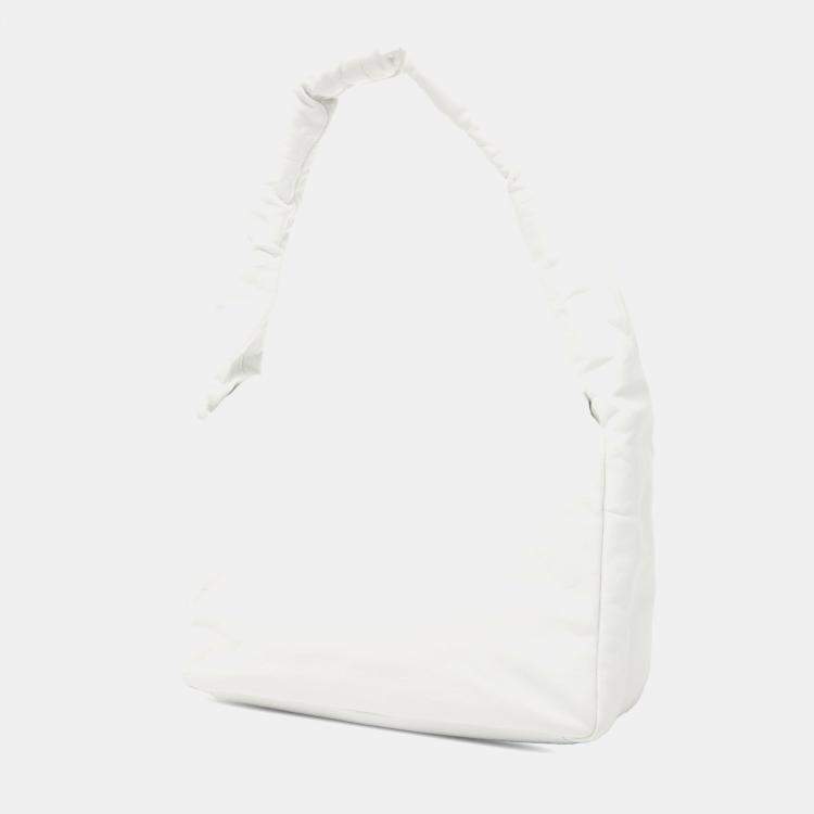 Pre Owned Balenciaga White Small Calfskin Monaco Sling Shoulder Bag