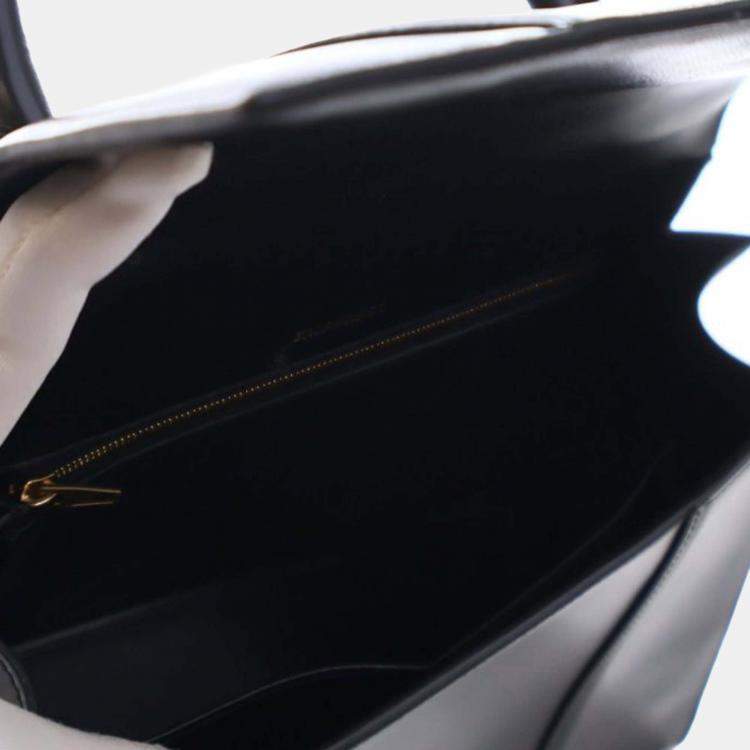 Pre Owned Balenciaga Black Medium Smooth Calfskin Hourglass Top Handle Bag