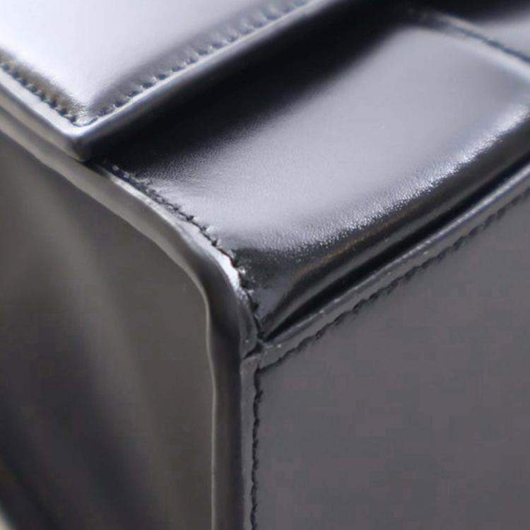 Pre Owned Balenciaga Black Medium Smooth Calfskin Hourglass Top Handle Bag