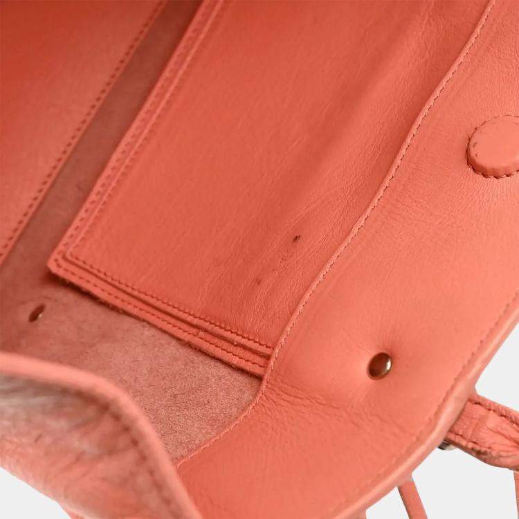 Pre Owned Balenciaga Salmon Pink Papier 2way Handbag