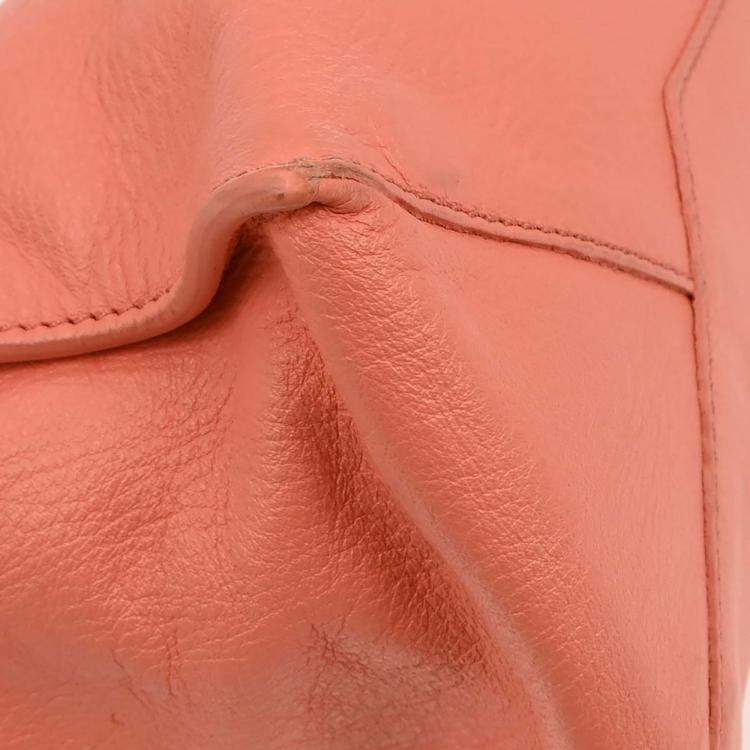 Pre Owned Balenciaga Salmon Pink Papier 2way Handbag