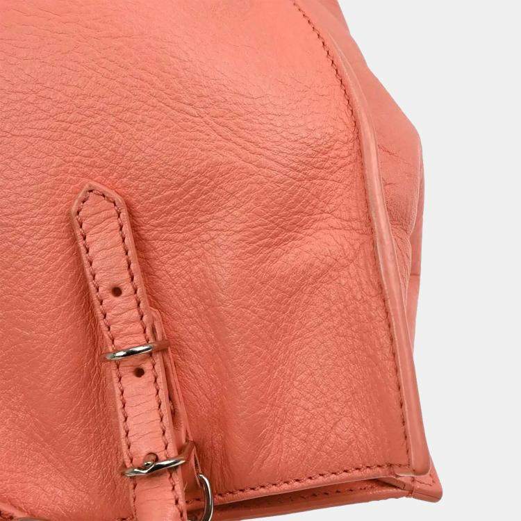 Pre Owned Balenciaga Salmon Pink Papier 2way Handbag