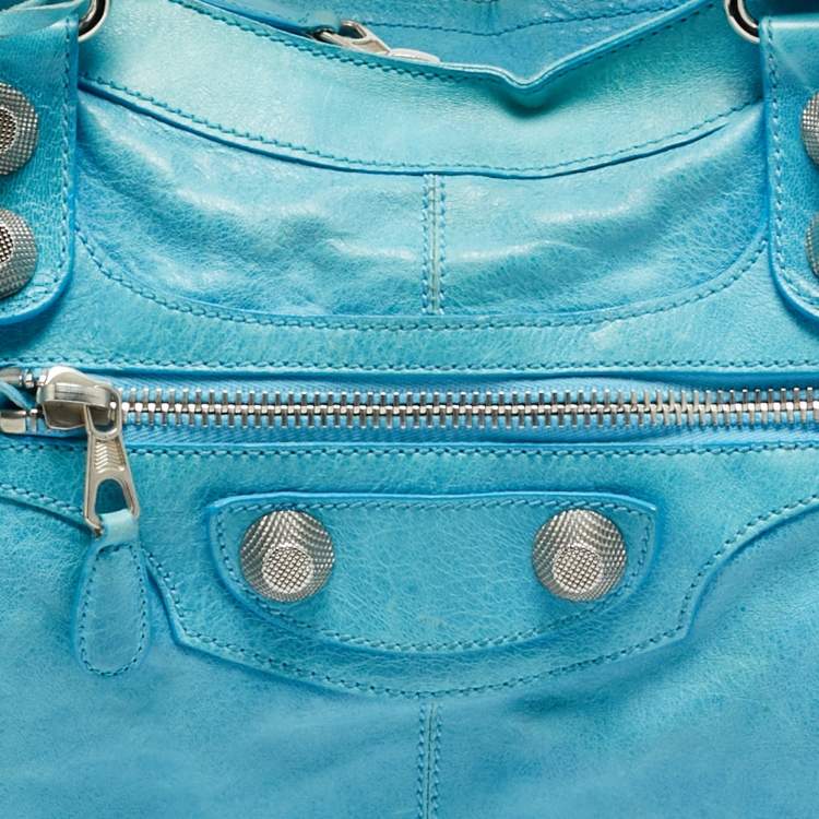 مملوكة مسبقًا Balenciaga SGH Part Time Light Blue Leather Tote