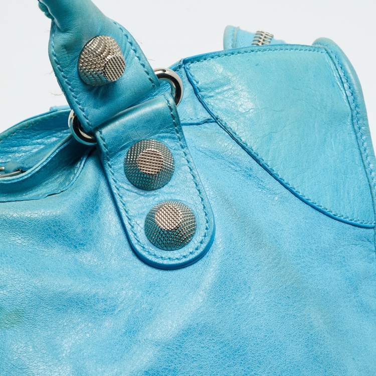 مملوكة مسبقًا Balenciaga SGH Part Time Light Blue Leather Tote