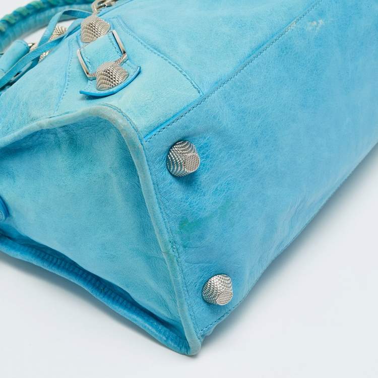 مملوكة مسبقًا Balenciaga SGH Part Time Light Blue Leather Tote