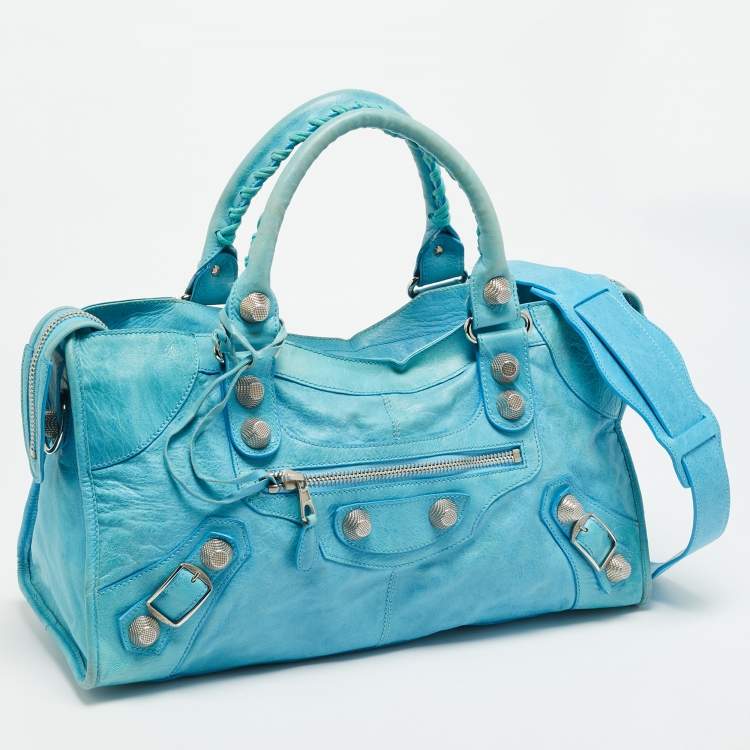مملوكة مسبقًا Balenciaga SGH Part Time Light Blue Leather Tote