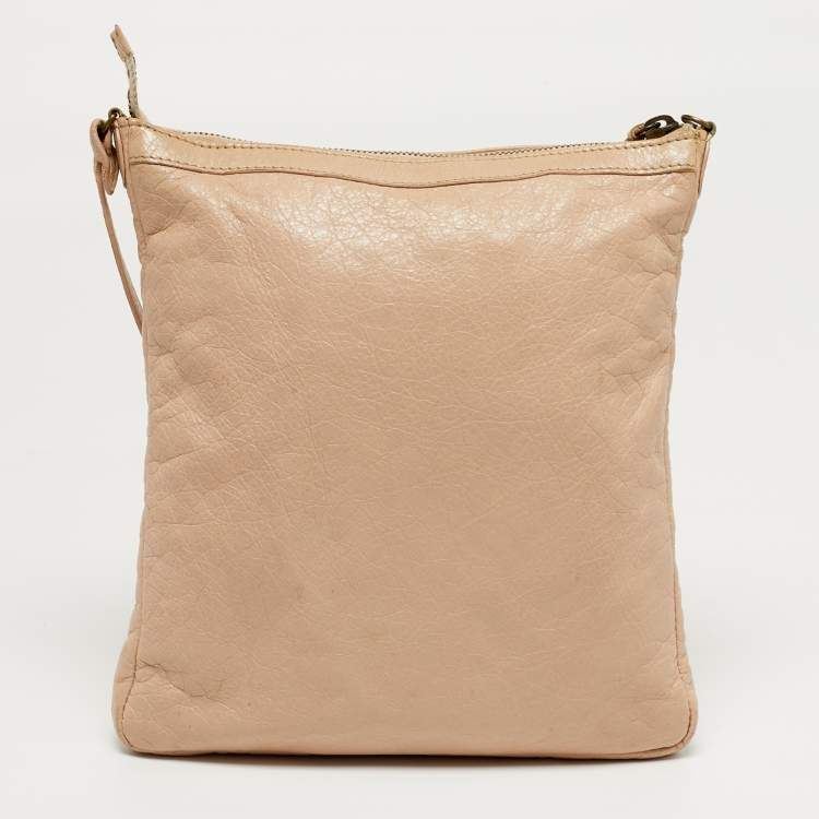 Pre Owned Balenciaga Classic Pink Leather Crossbody Bag