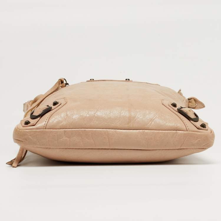 Pre Owned Balenciaga Classic Pink Leather Crossbody Bag
