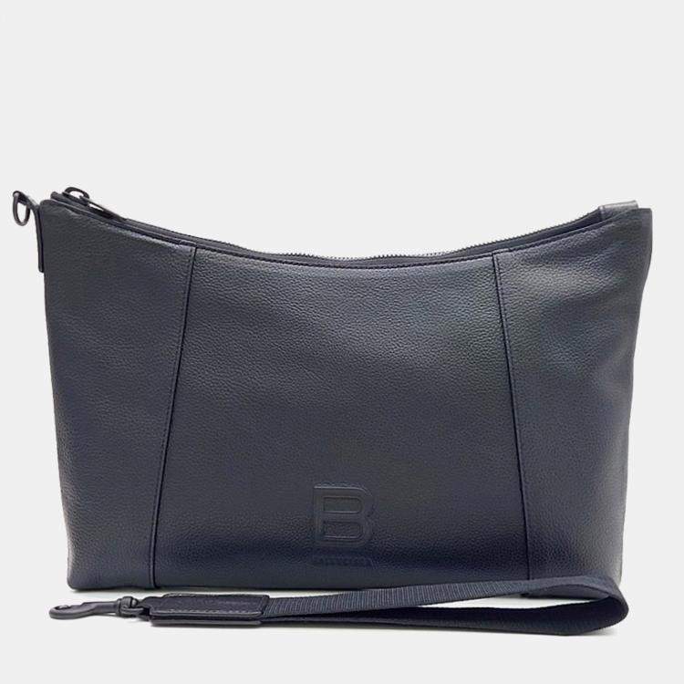 Pre Owned Balenciaga Black Leather clutch