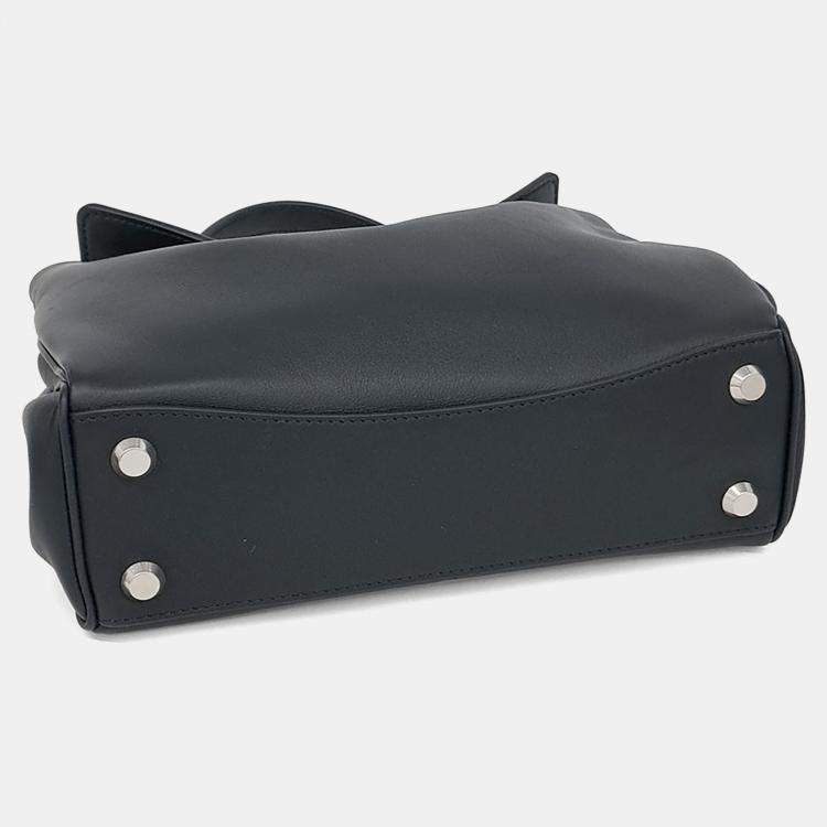 Pre Owned Balenciaga Black Leather Rodeo Small