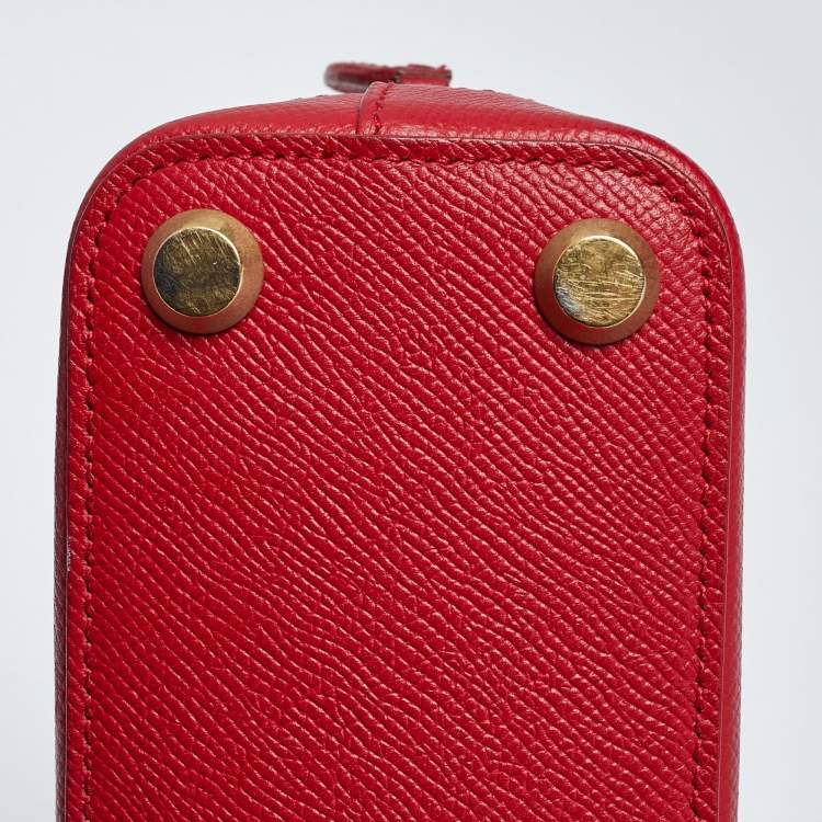 Pre Owned Balenciaga Ville XXS Red Leather Satchel