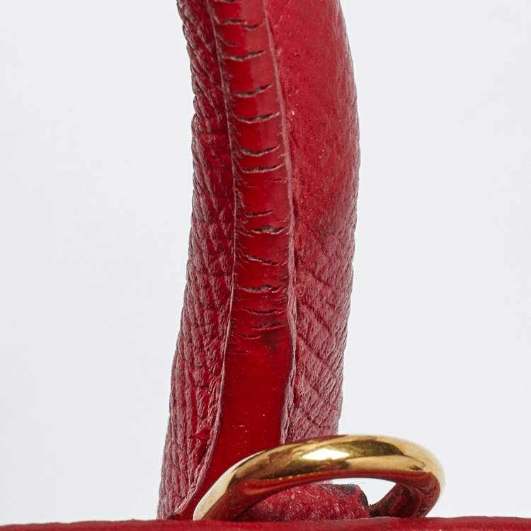 Pre Owned Balenciaga Ville XXS Red Leather Satchel