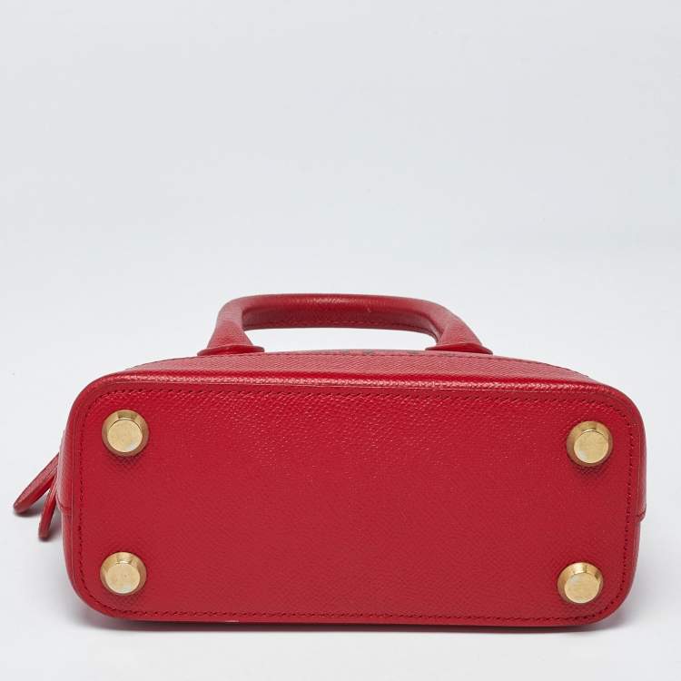 Pre Owned Balenciaga Ville XXS Red Leather Satchel