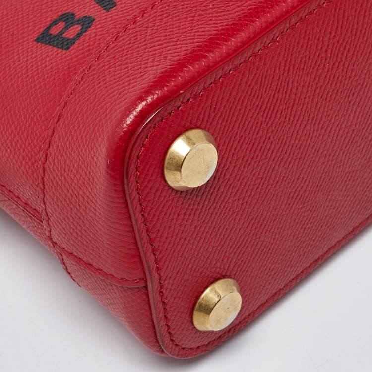 Pre Owned Balenciaga Ville XXS Red Leather Satchel