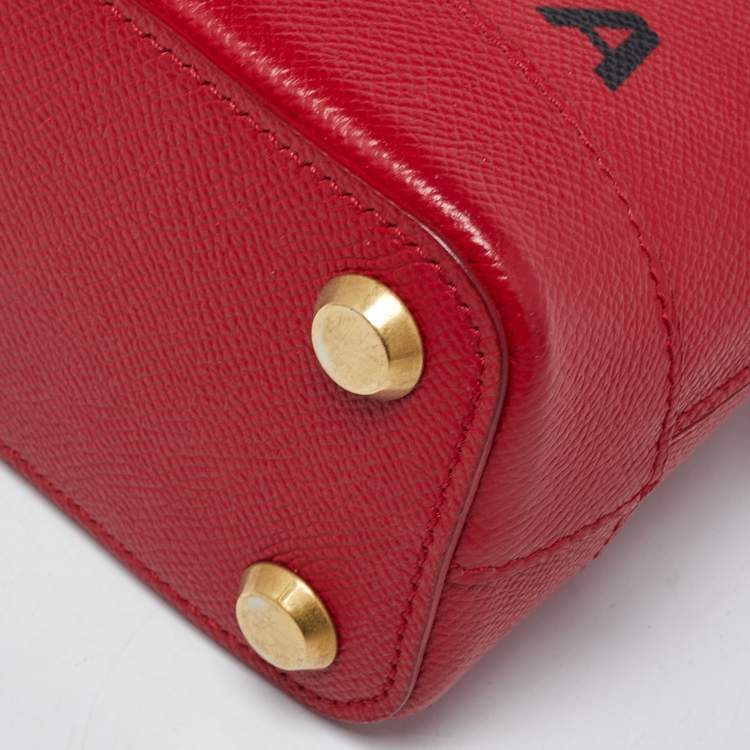 Pre Owned Balenciaga Ville XXS Red Leather Satchel