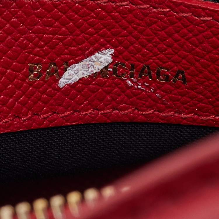 Pre Owned Balenciaga Ville XXS Red Leather Satchel