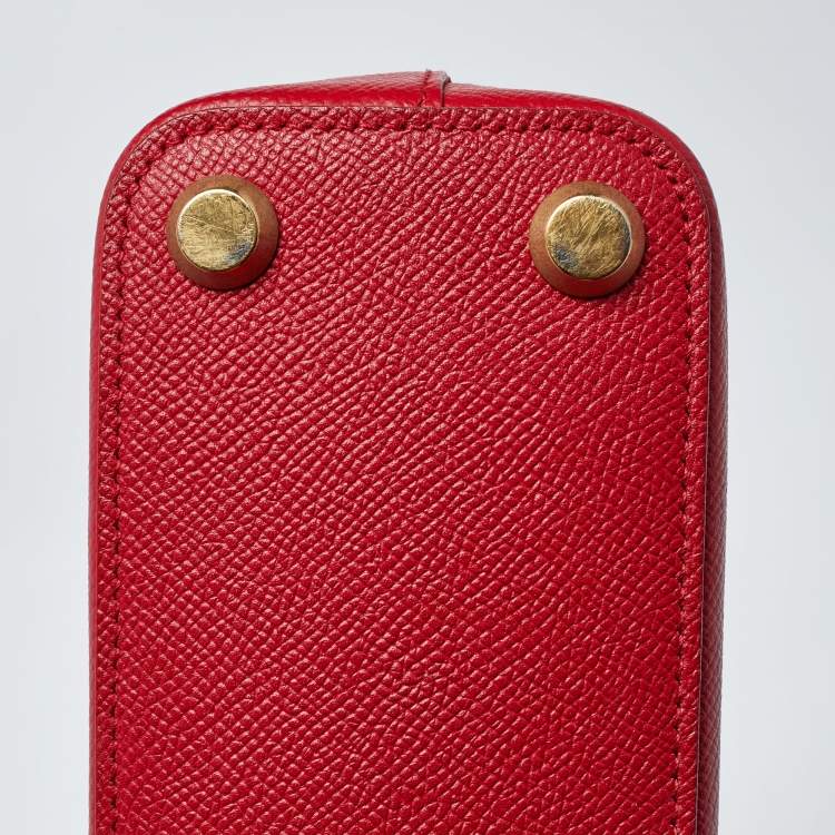 Pre Owned Balenciaga Ville XXS Red Leather Satchel