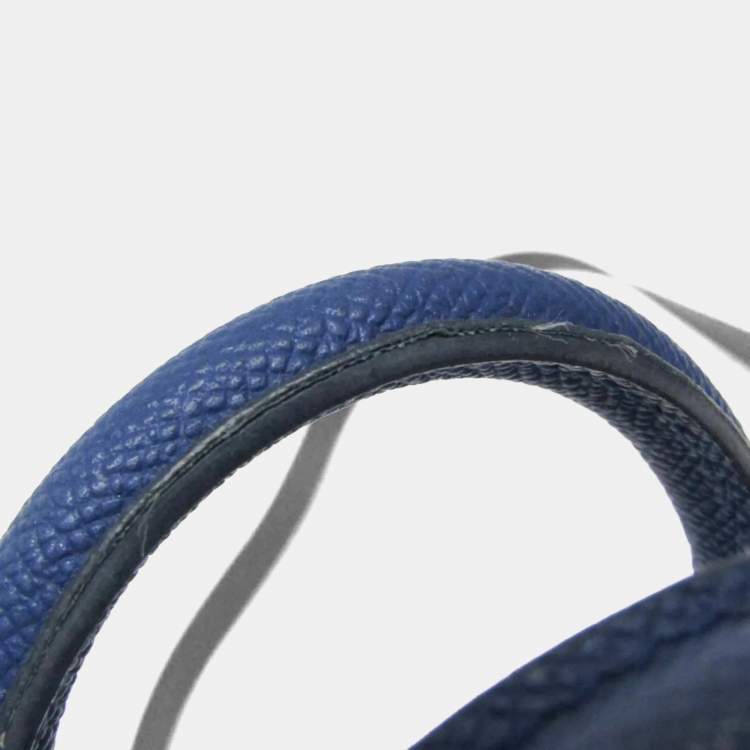 Pre Owned Balenciaga Ville Top Handle Xxs Leather Handbag Blue