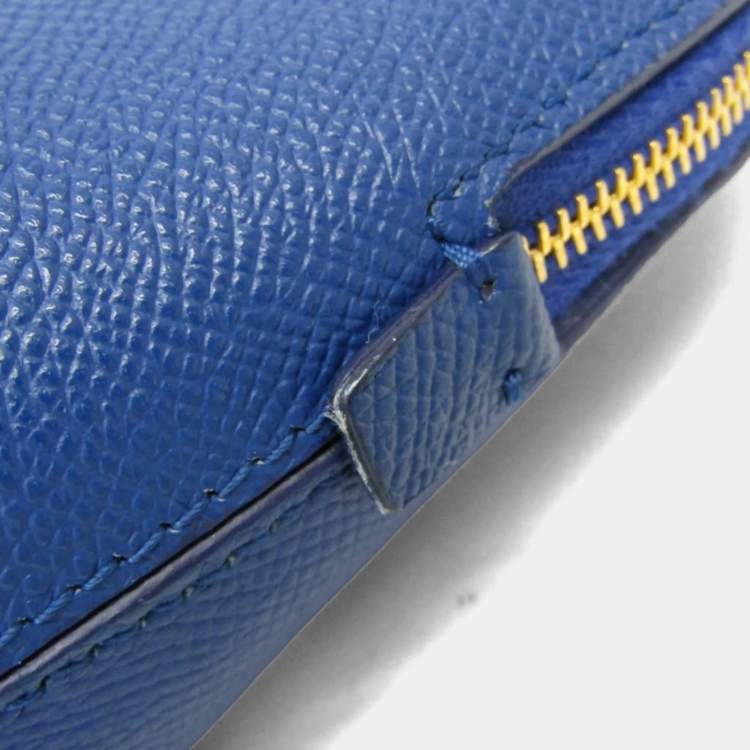 Pre Owned Balenciaga Ville Top Handle Xxs Leather Handbag Blue
