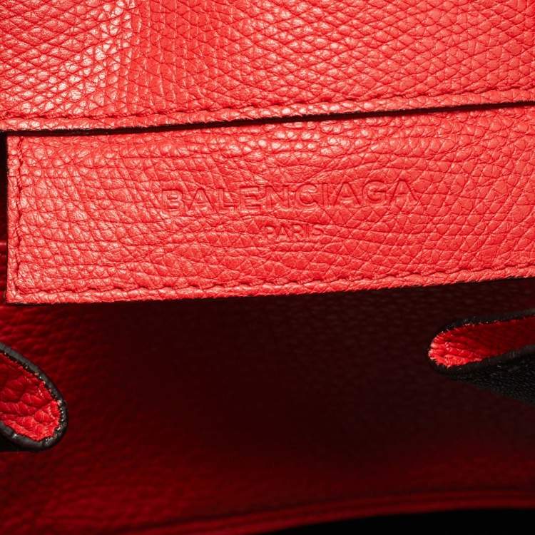 Pre Owned Balenciaga Papier A6 Red Leather Tote