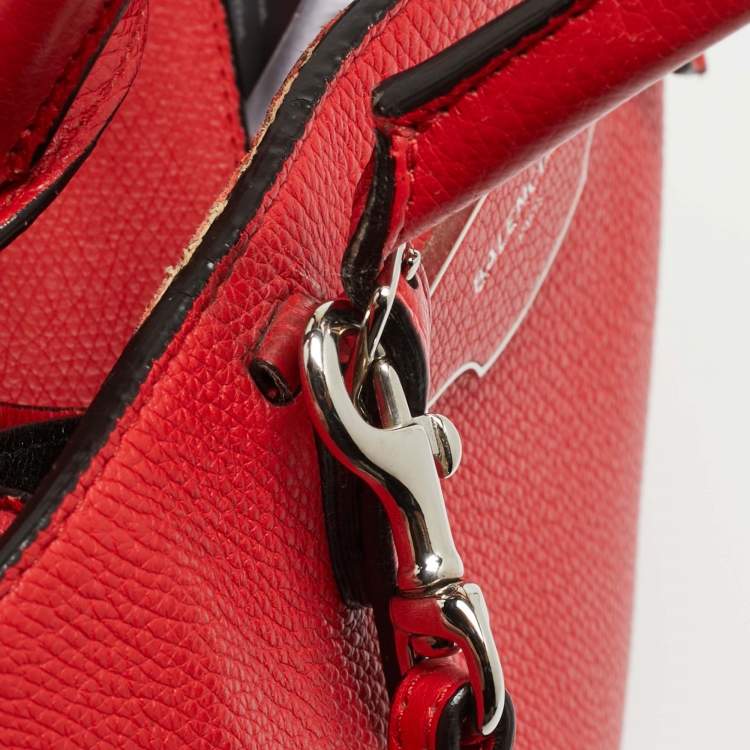 Pre Owned Balenciaga Papier A6 Red Leather Tote