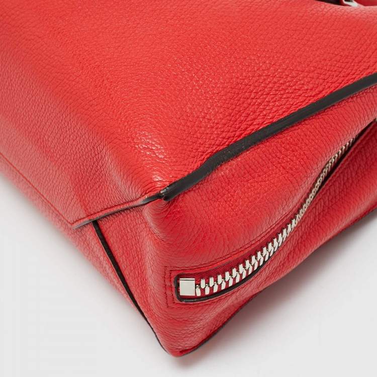 Pre Owned Balenciaga Papier A6 Red Leather Tote