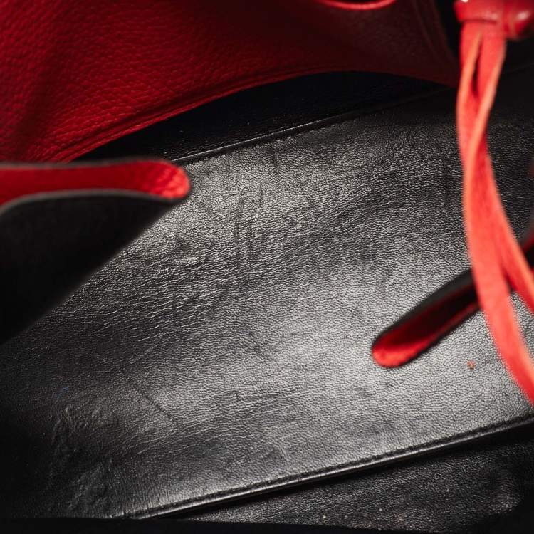 Pre Owned Balenciaga Papier A6 Red Leather Tote