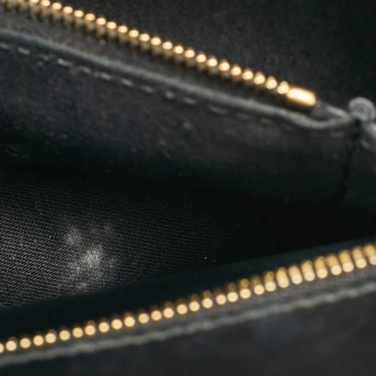 Pre Owned Balenciaga Hourglass Medium Black Leather Top Handle Bag