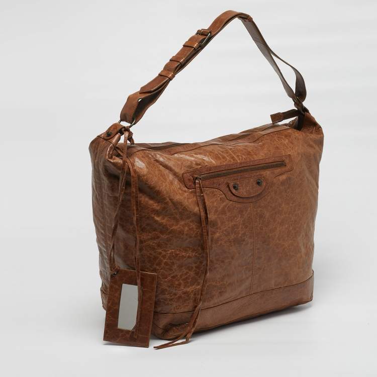مملوكة مسبقًا Balenciaga Classic Courier XL Brown Leather Hobo
