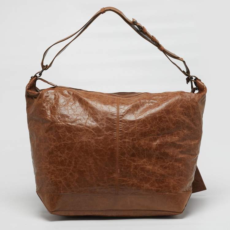 مملوكة مسبقًا Balenciaga Classic Courier XL Brown Leather Hobo