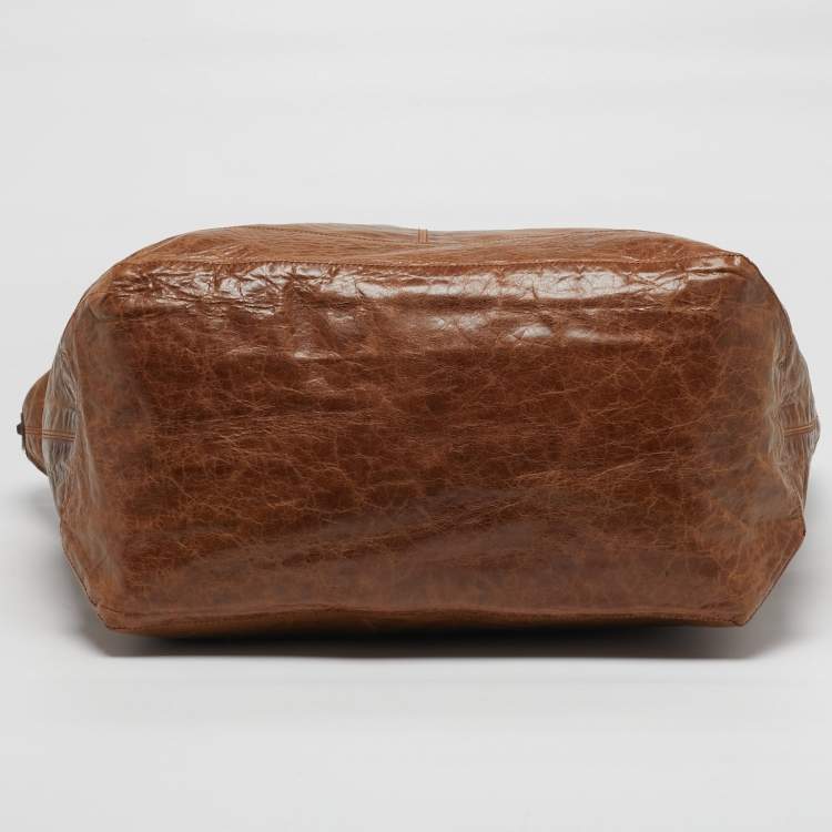 مملوكة مسبقًا Balenciaga Classic Courier XL Brown Leather Hobo