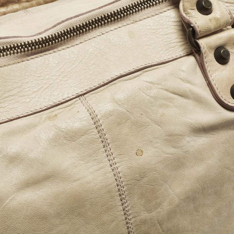 مملوكة مسبقًا Balenciaga Work RH Beige Leather Tote