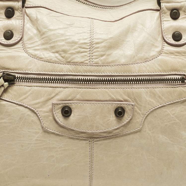 مملوكة مسبقًا Balenciaga Work RH Beige Leather Tote