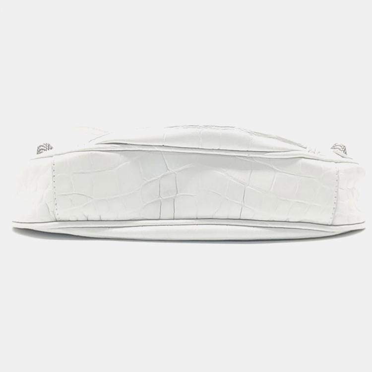 Pre Owned Balenciaga White Leather Le Cargol Mini Shoulder Bag (695814)