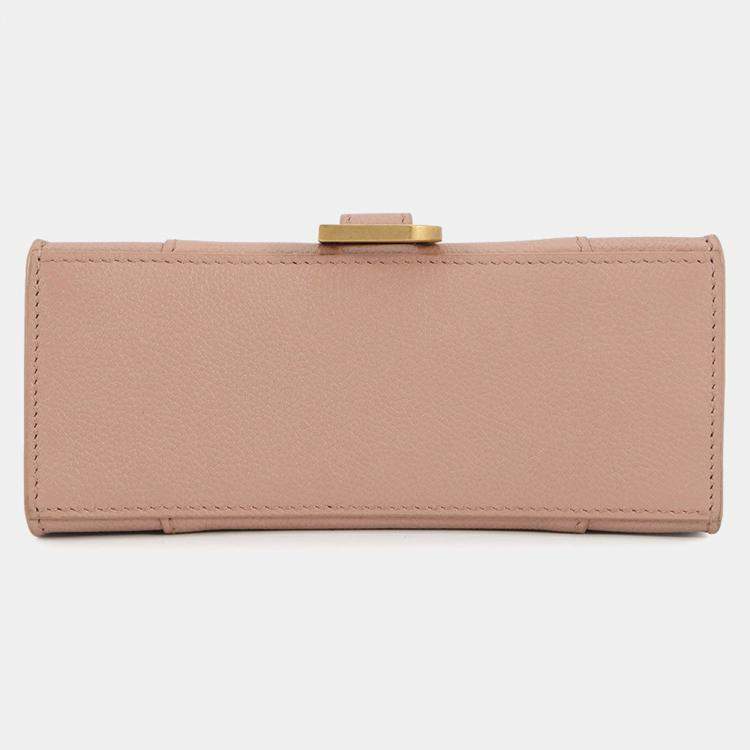 Pre Owned Balenciaga Hour Glass Jasmin Flower Leather