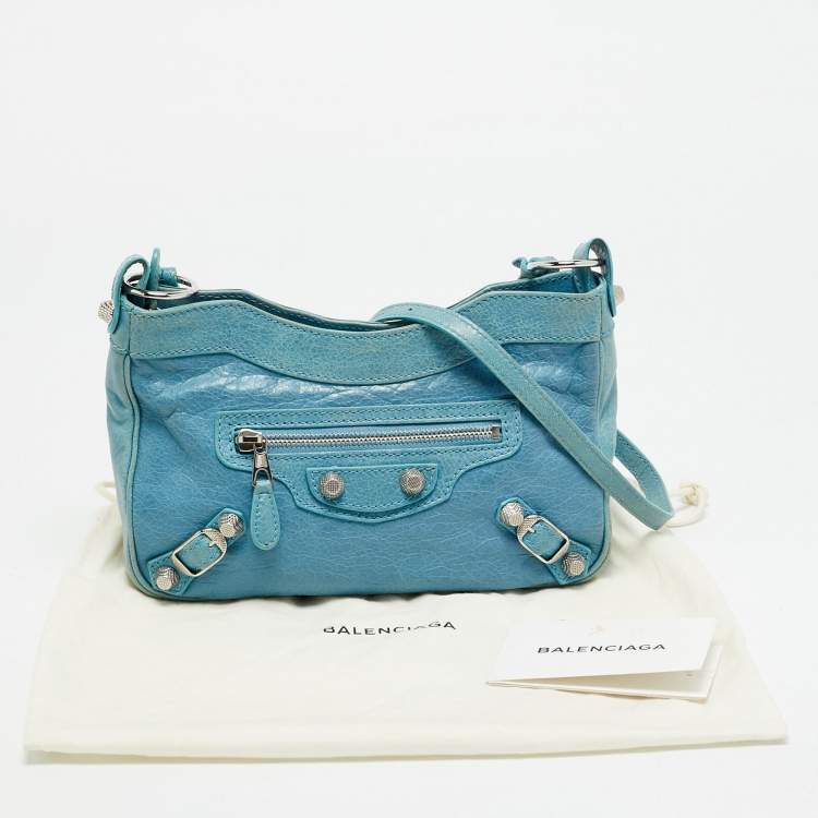 مملوكة مسبقًا Balenciaga Classic Hip Blue Leather Shoulder Bag