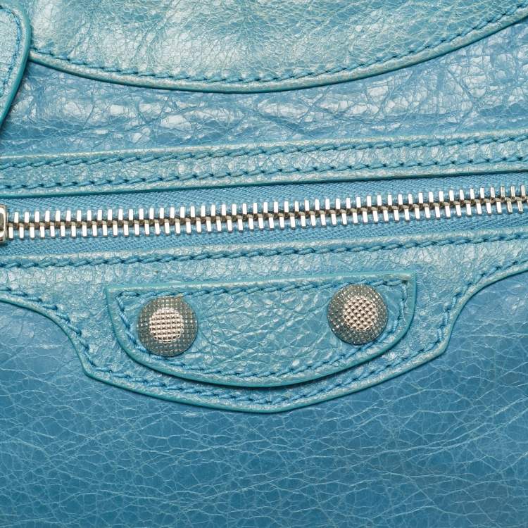 مملوكة مسبقًا Balenciaga Classic Hip Blue Leather Shoulder Bag