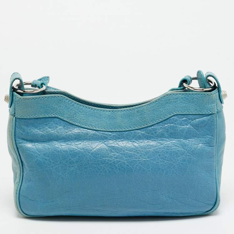 مملوكة مسبقًا Balenciaga Classic Hip Blue Leather Shoulder Bag