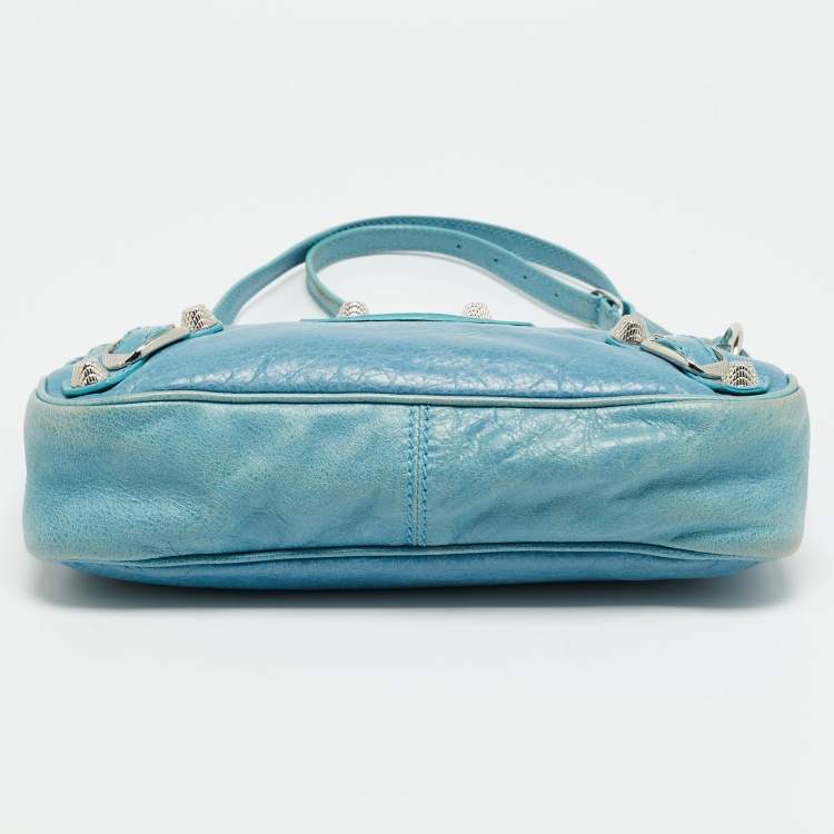 مملوكة مسبقًا Balenciaga Classic Hip Blue Leather Shoulder Bag