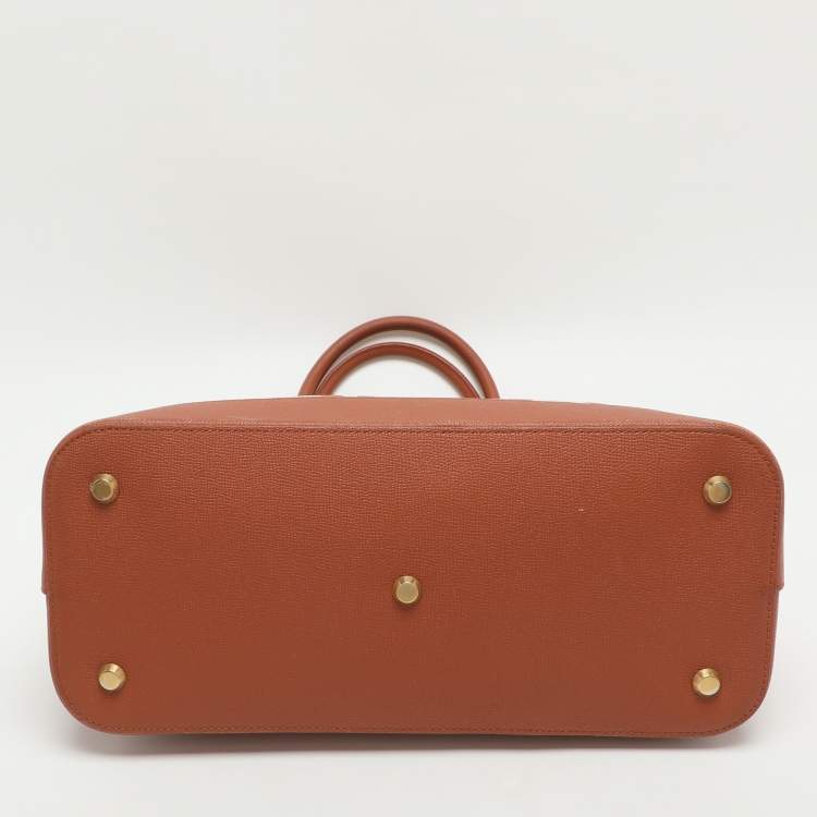 Pre Owned Balenciaga Ville Medium Brown Leather Top Handle Bag