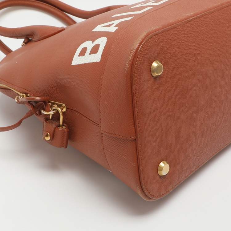 Pre Owned Balenciaga Ville Medium Brown Leather Top Handle Bag