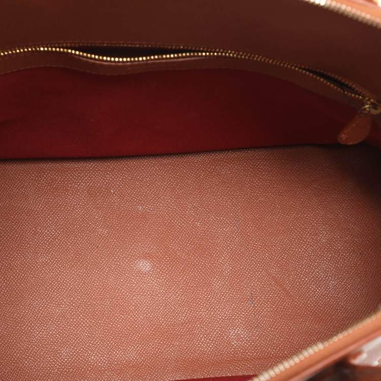 Pre Owned Balenciaga Ville Medium Brown Leather Top Handle Bag