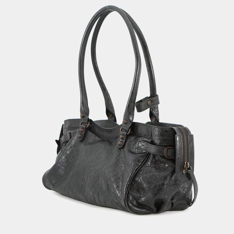 مملوكة مسبقًا Balenciaga Le City Bag East-West Black Lambskin