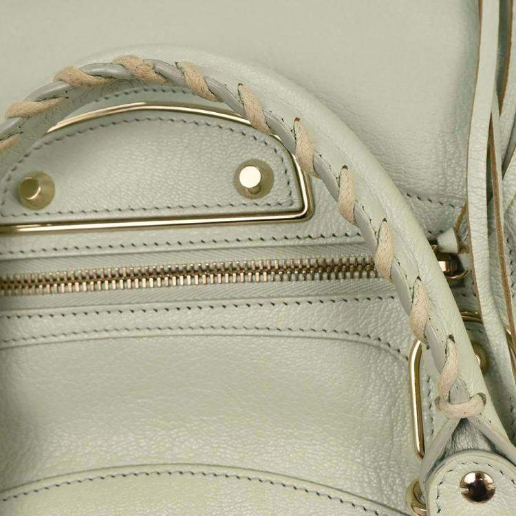 Pre Owned Balenciaga Light Green City Medium Handbag