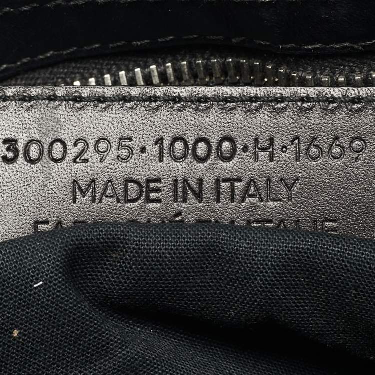 Pre Owned Balenciaga Classic City Mini Black Leather and Raffia Bag